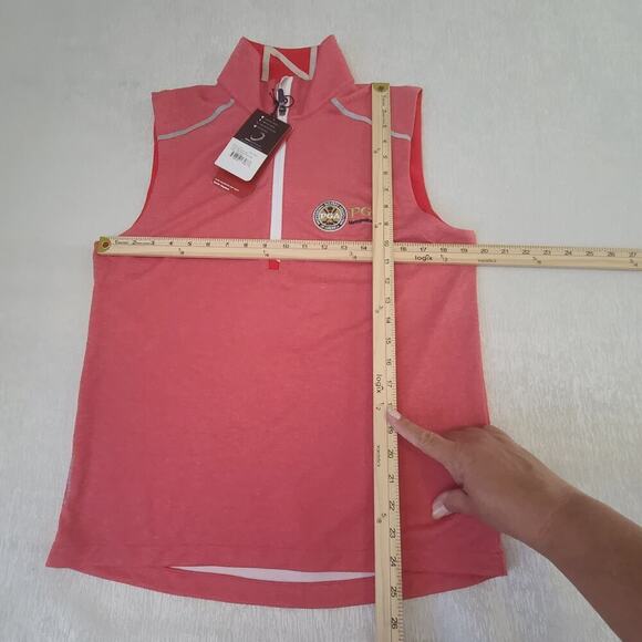 Zero Restriction PGA Metropolitan Section men's sleeveless 1/4 zip vest Sz Small - Picture 11 of 11